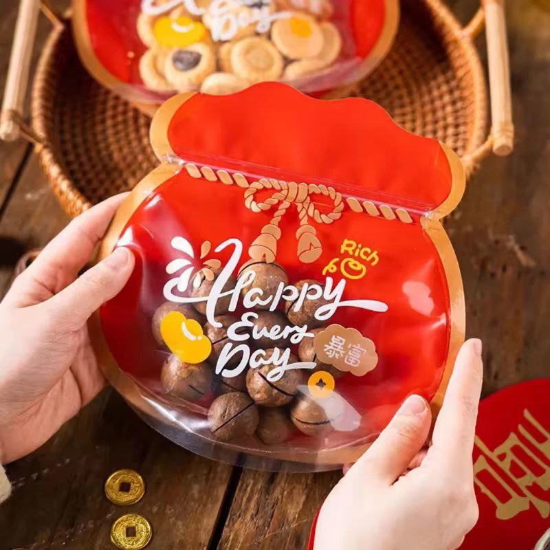 

ZIPLOCK BAG CNY PERMEN COOKIES NIAN KAO / ZIPPER MINI SINCIA LION DANCE /CAI SEN/ RICH/ ZIPLOCK BAG CNY PERMEN COOKIES