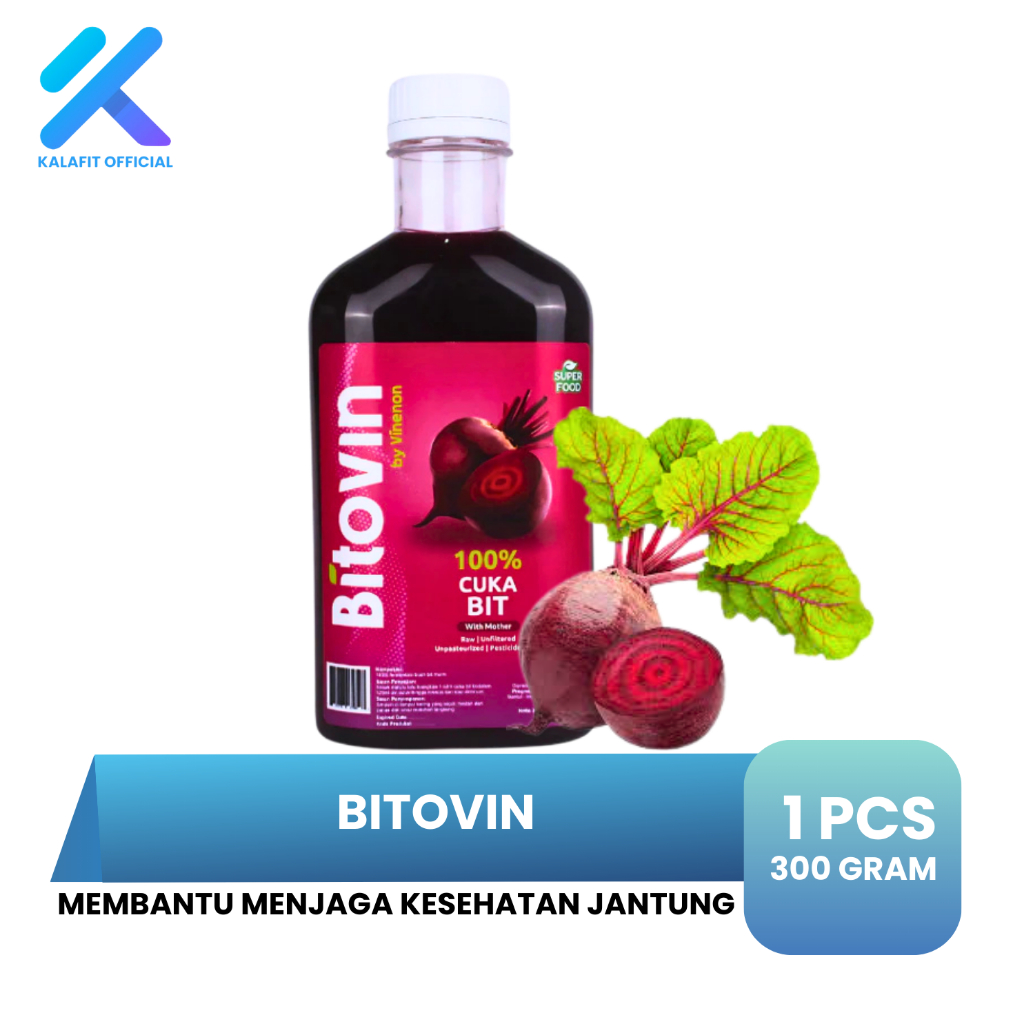 

Bitovin Cuka Buah Bit Penambah Darah Alami Menjaga Kesehatan Jantung 300 ML