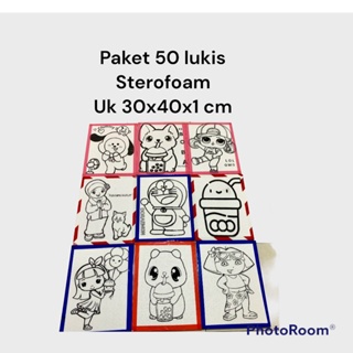 

HSM - (50 Pcs) [Lis Lakban] Lukis Sterofoam Uk 30x40x1cm
