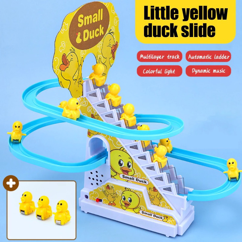 Mainan rail bebek naik tangga/Mainan anak bebek naik tangga