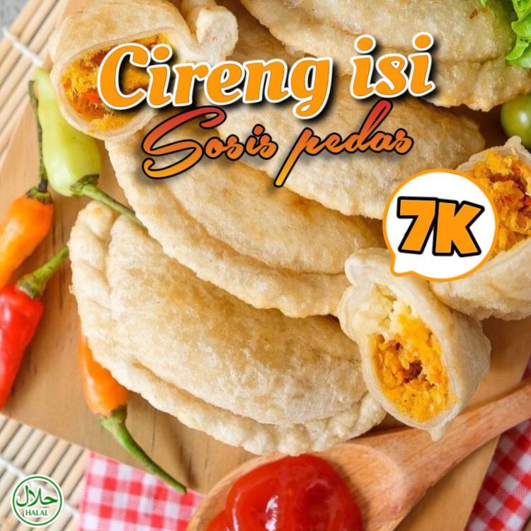 

TERMURAH! Cireng isi sosis pedas,isi 10pcs, cireng frozenfood