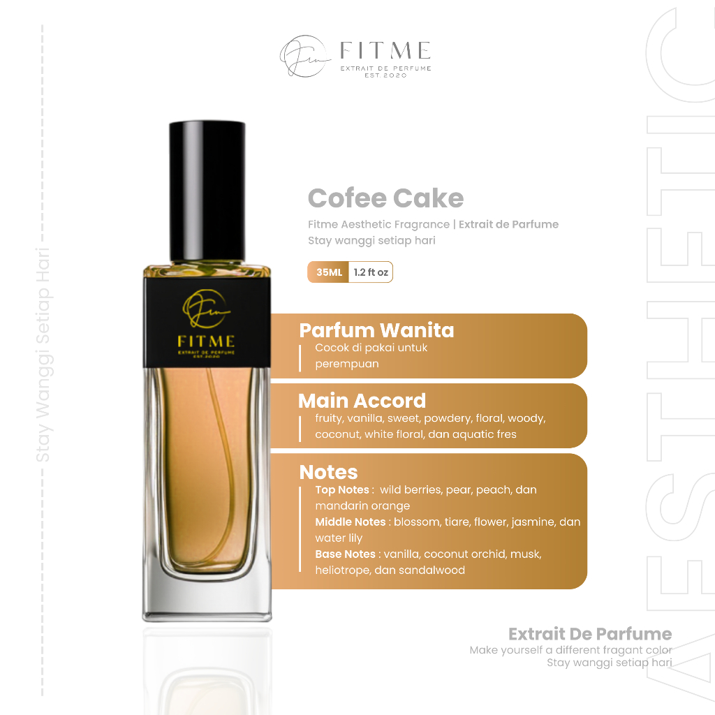 Cofee Cake | Fitme Parfume | Extrait de Parfume | Parfum Wanita