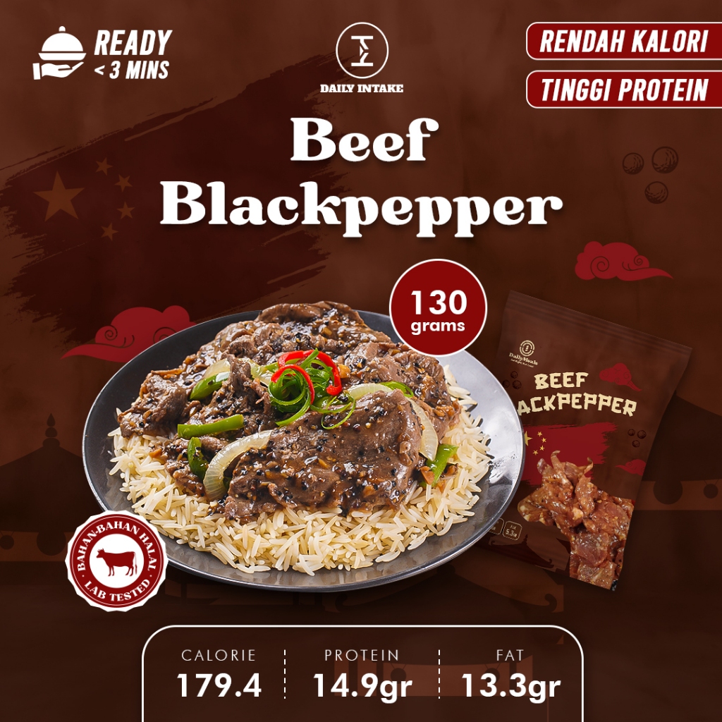 

Daily Intake Meal Prep Beef Black Pepper / Sapi Lada Hitam