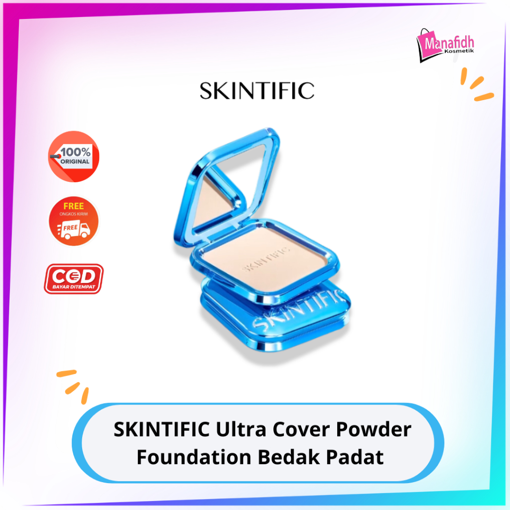 SKINTIFIC Ultra Cover Powder Foundation Bedak Padat