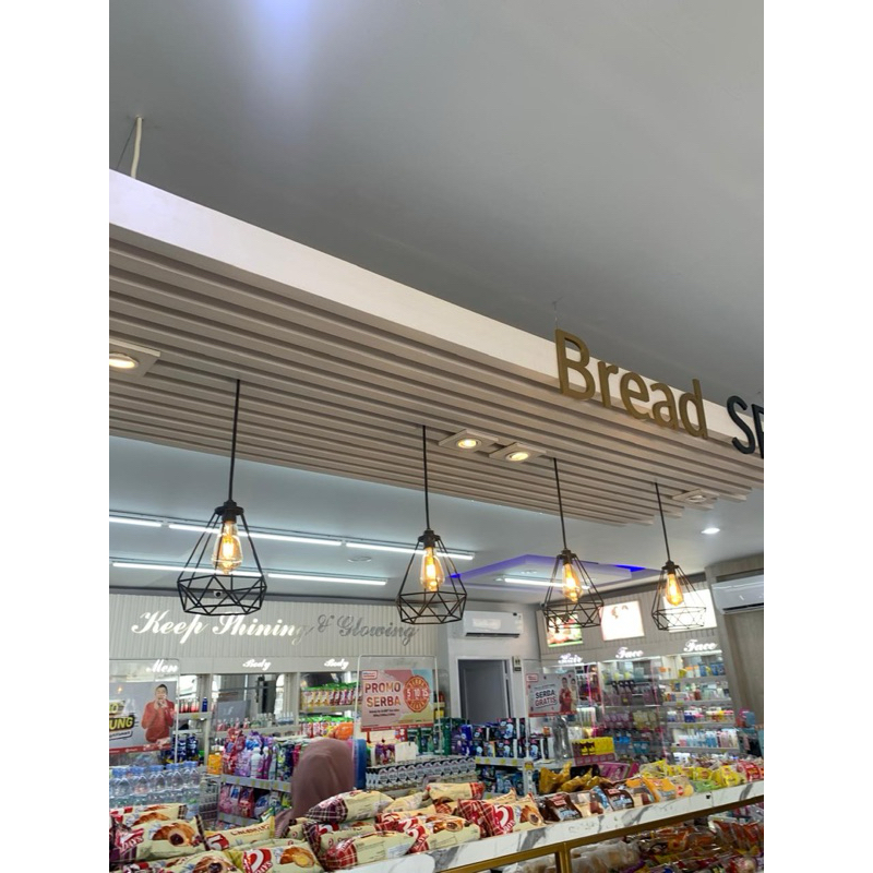 KAP LAMPU GANTUNG BESI DIAMOND/LAMPU GANTUNG ESTETIK/LAMPU GANTUNG MODEL DIAMOND/ LAMPU GANTUNG CAFE