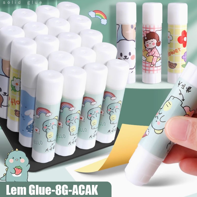 

Lem Perekat Kertas Glue Stick Lem Stik Batang Putar Sekolah Kantor Motif Korea Lucu