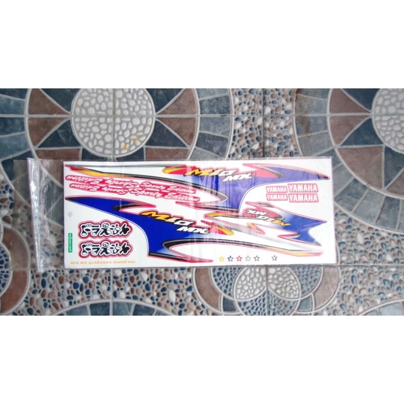 Striping Stiker Yamaha Mio MX thailand 2004 Biru decal