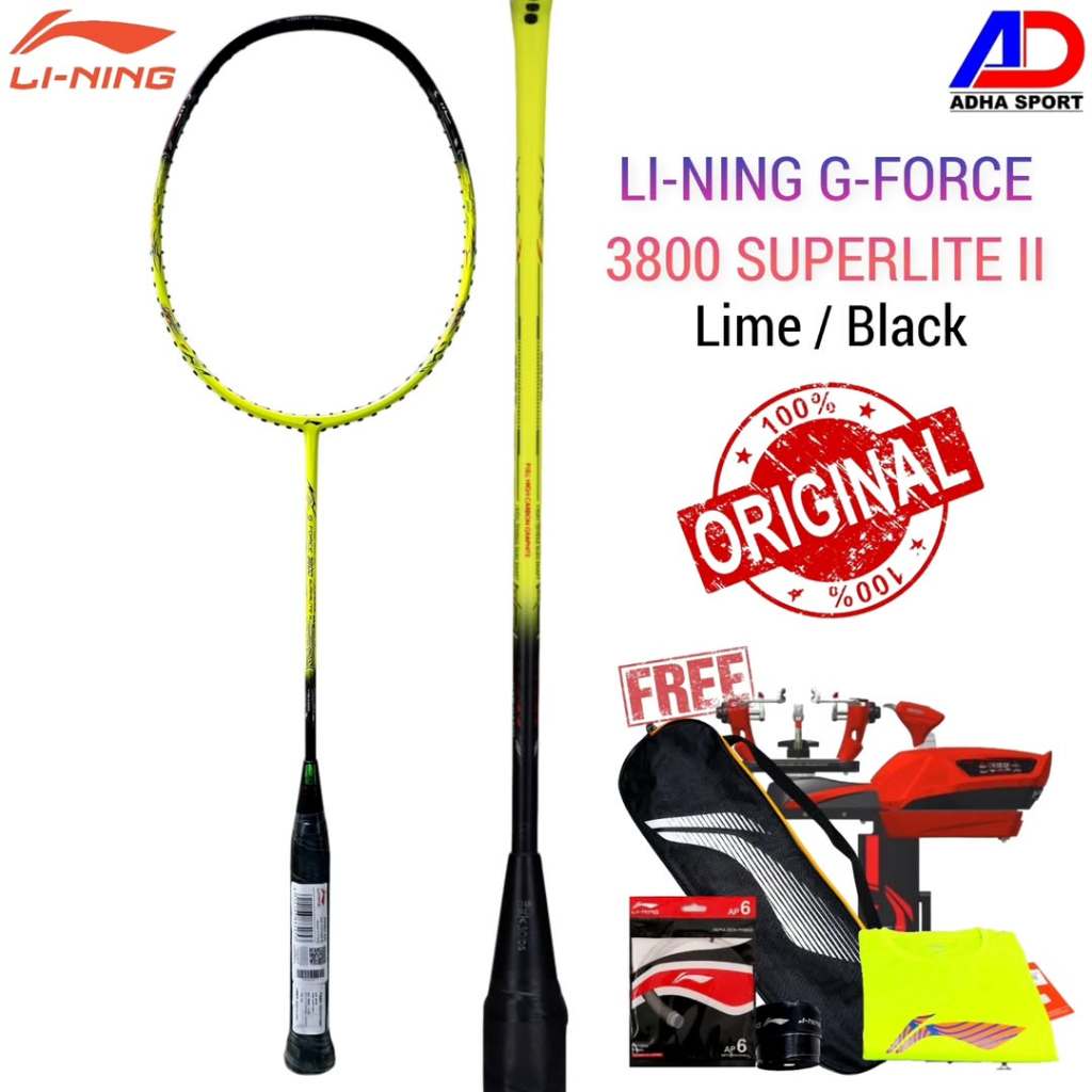 Raket Badminton LiNing GForce 3800 Superlite II Original Raket Bulutangkis