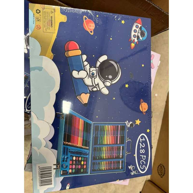 

crayon set 128 pcs / Crayon Art 128 pcs koper Alumunium besi / Crayon pensil warna