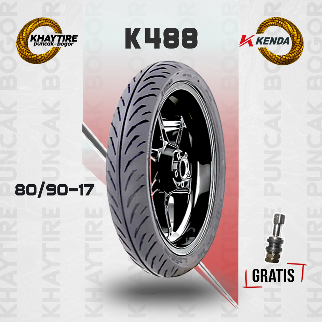 KENDA K488 80/90 Ring 17 Tubeless Ban Motor Bebek