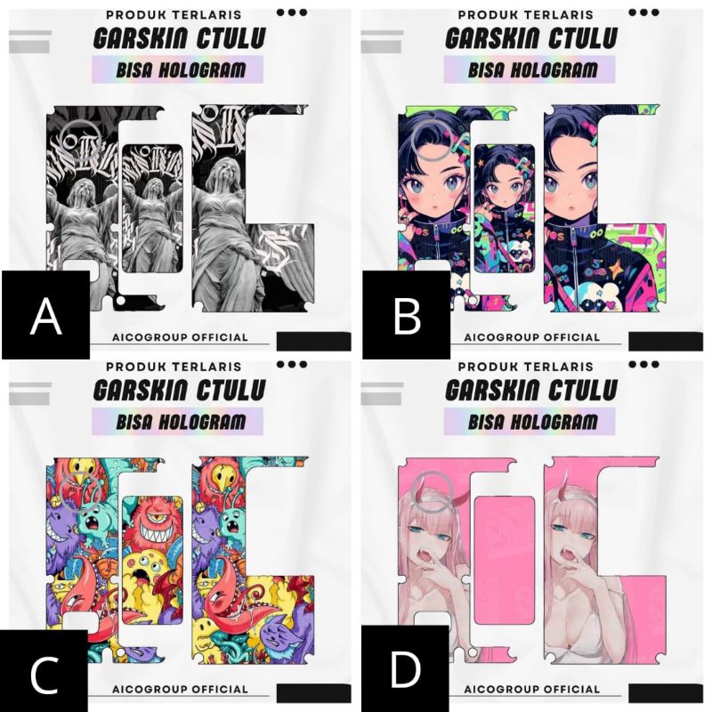 

stiker inner garskin chuutuluuuuu Bisa Hologram dan custom