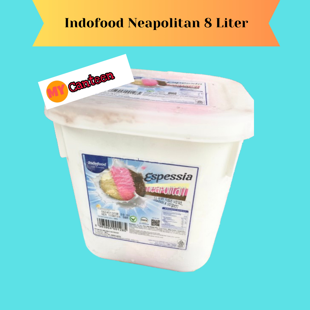 

Ice Cream Indofood Espessia Neapolitan 8 Liter