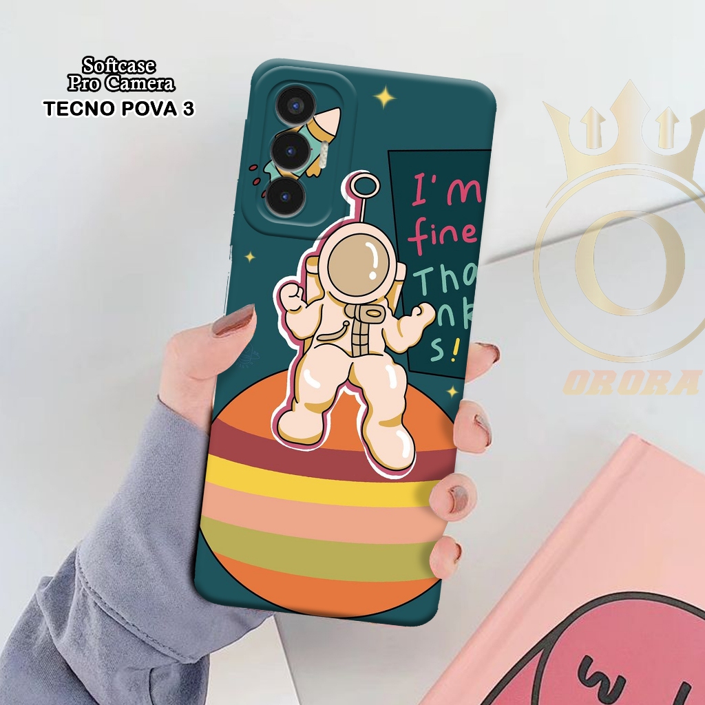 Softcase Tecno Pova 3 - ORORA  - Casing Tecno Pova 3 - Motif case ASTRONOT - Tecno - Softcase Tecno 