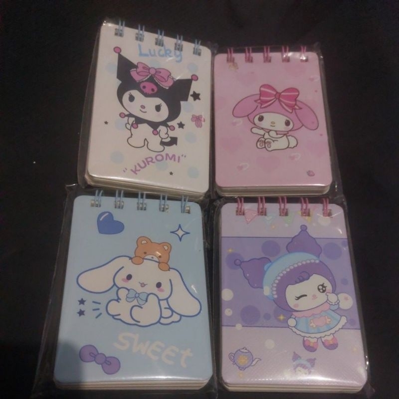 

Notebook Mini Sanrio Series, Kuromi Ungu, Kuromi Hitam, Melodi,Monrol