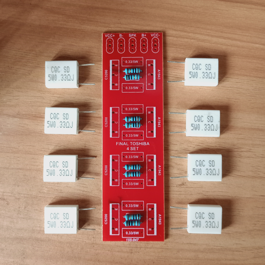 Kit PCB Final Toshiba 4 Set Tanpa Transistor Belum Disolder
