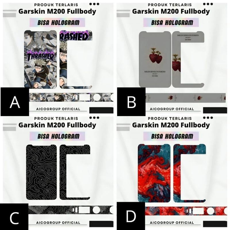

Premium innneerrr Garskin Hem 200 Full Dody Hologram Full Motif Dan Anti Gores