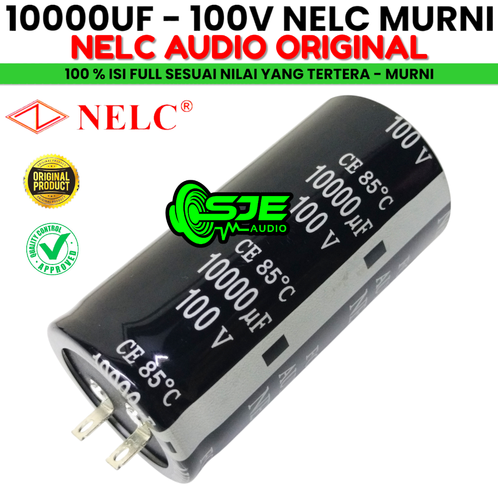 CAPASITOR ELKO 10000 UF 100 V NELC MURNI ASLI ELCO NELC 10000UF 100V ELKO CAPASITOR KAPASITOR 10000U