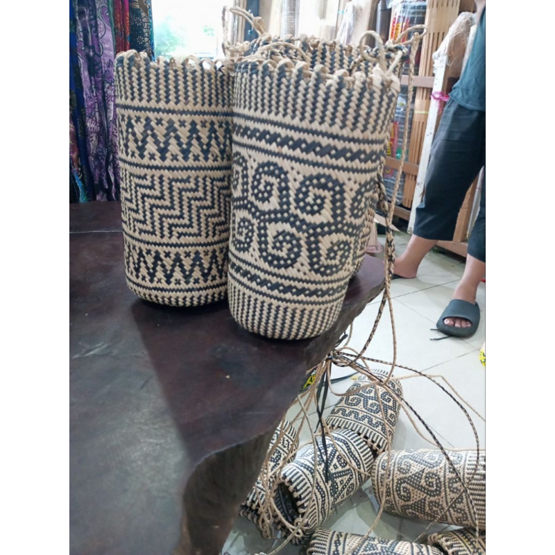 TAS ROTAN SLEMPANG BOTOL - TAS ROTAN MELAK - TAS ROTAN KALIMANTAN