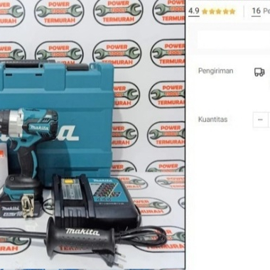 Mesin Bor Obeng Baterai 18 V DDF 481 RME Bor Cordless DDF481RME