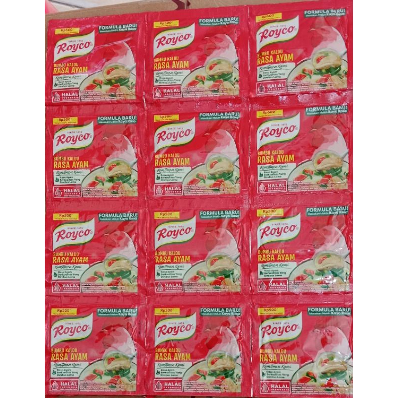 

Royko rasa ayam 1 rcg isi 12 sachet