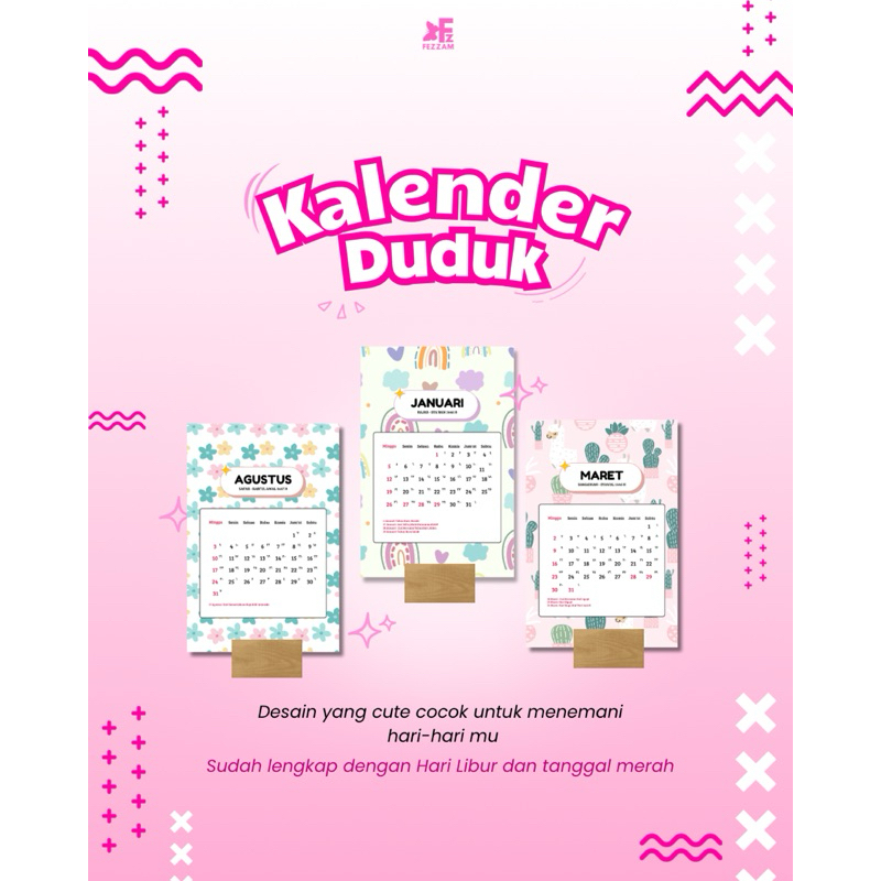

KALENDER 2025 Mini Estetik / Kalender Duduk