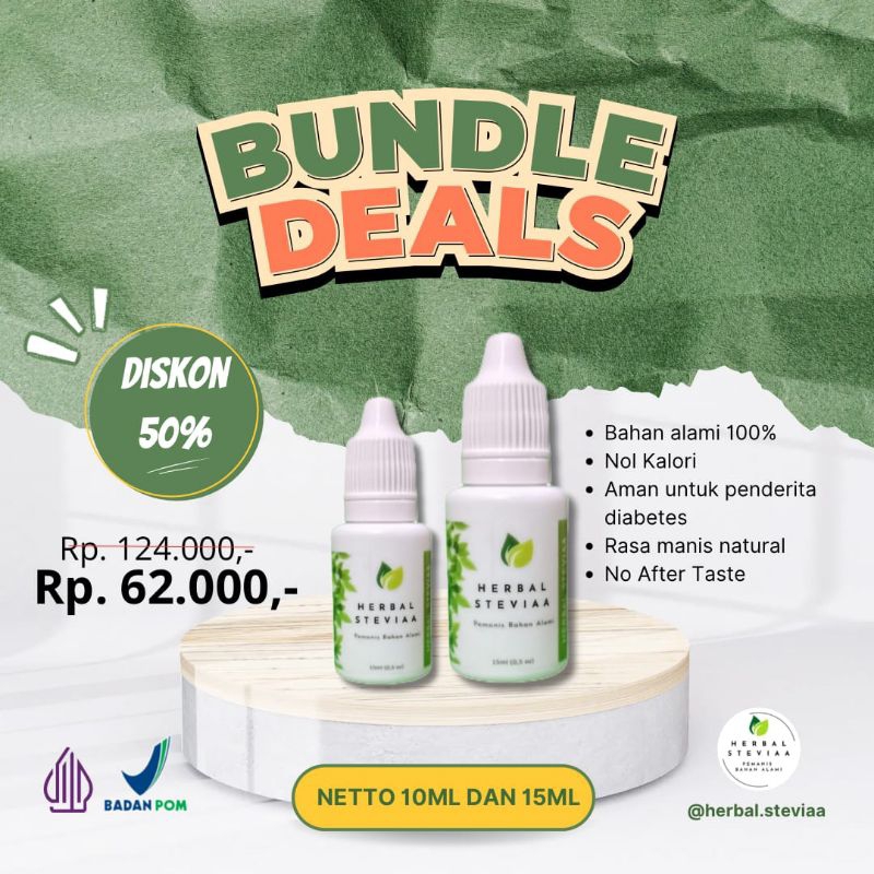 

[Bundle Deals] Herbal Stevia 100% Pemanis Alami / Halal BPOM