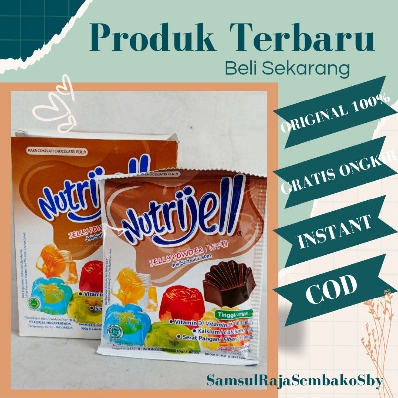 

NUTRIJEL rasa coklat 1pack isi 12 sachet