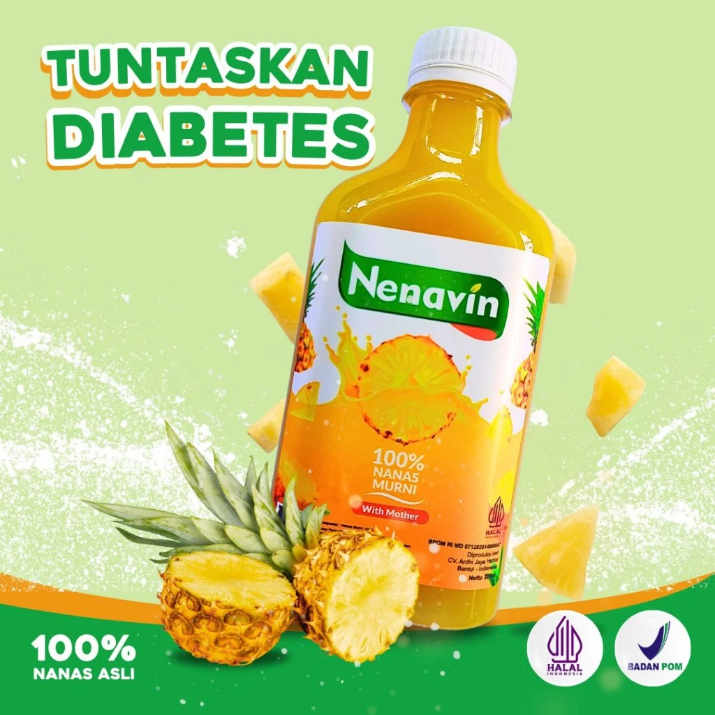 

NENAVIN - Cuka Nanas Asli 100% - Obat Diabetes Paling Ampuh - Kaya Insulin - Ampuh Kontrol Gula Darah - Halal - BPOM