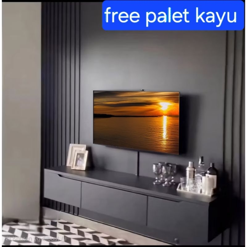 rak tv minimalis modern gantung