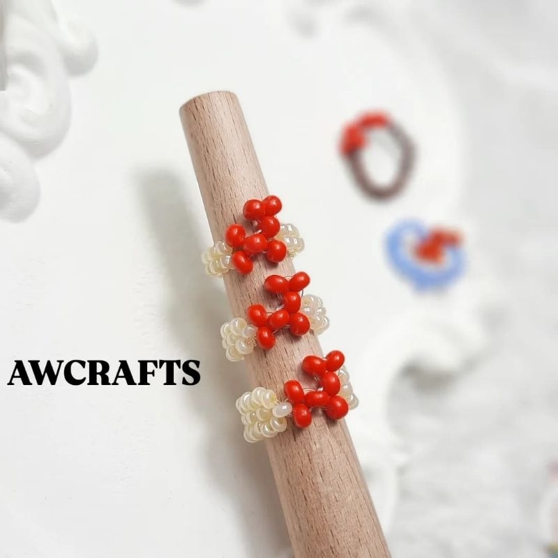 POODLE RING RED JENNIEE / CINCIN MANIK POODLE