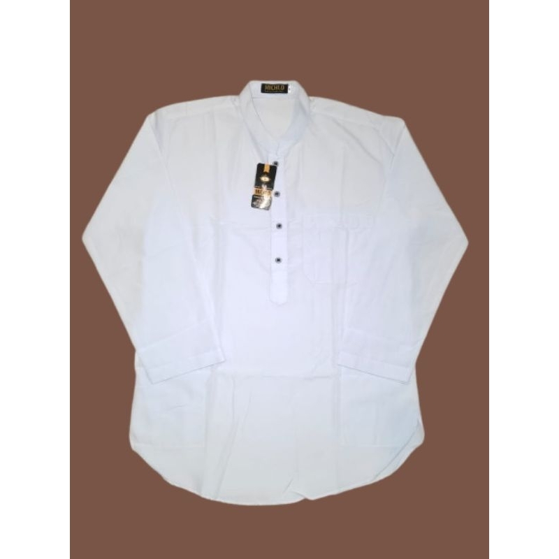 T70 Kurta Michlo Putih Tanggung Junior Anak Lengan Panjang PJG