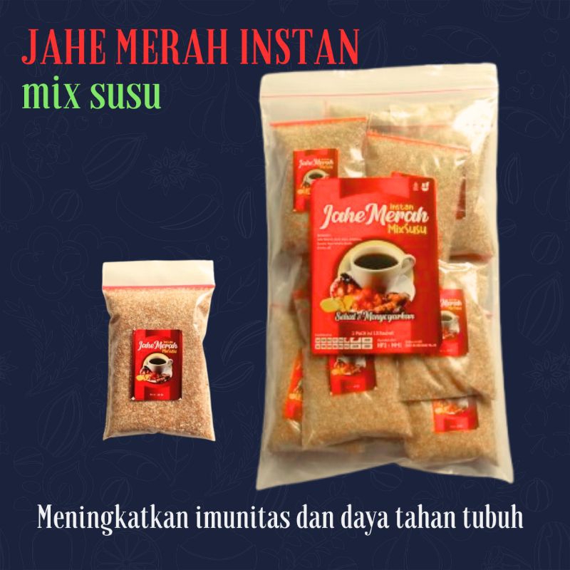 

JAHE MIX PACK plus gula aren (10 sachet ) meningkatkan daya tahan tubuh dan mencegah masuk angin