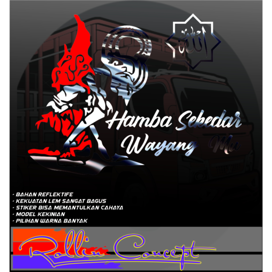 stiker wayang hamba sekedar wayangmu stiker kaca mobil dll