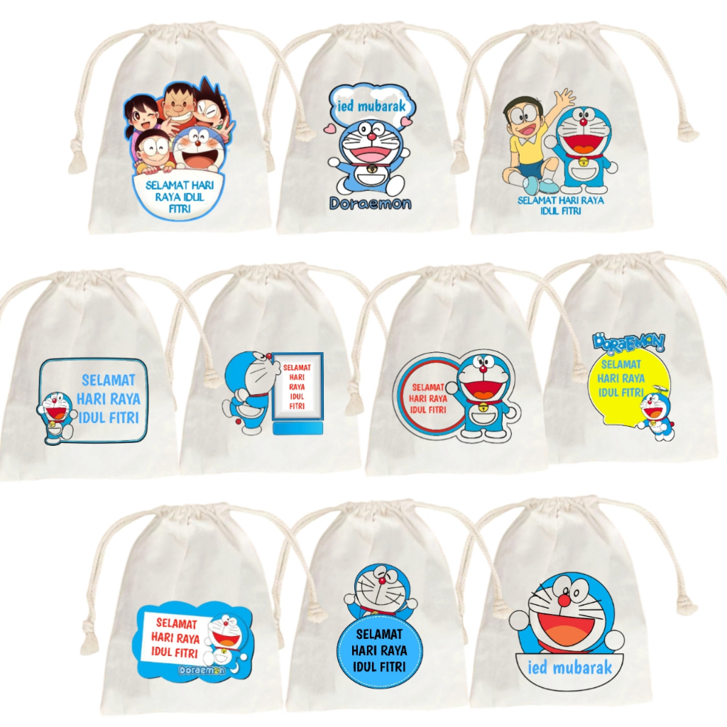 

Amplop Lebaran Serut Mini Lucu Karakter Kartun Doraemon isi 10 pcs Hari Raya Idul Fitri