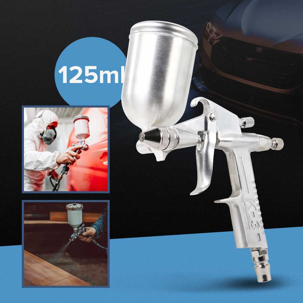 COD WALFRONT Alat semprot cat tembok dinding rumah mobil motor Paint Spray Gun 0.5mm Nozzle 125ml