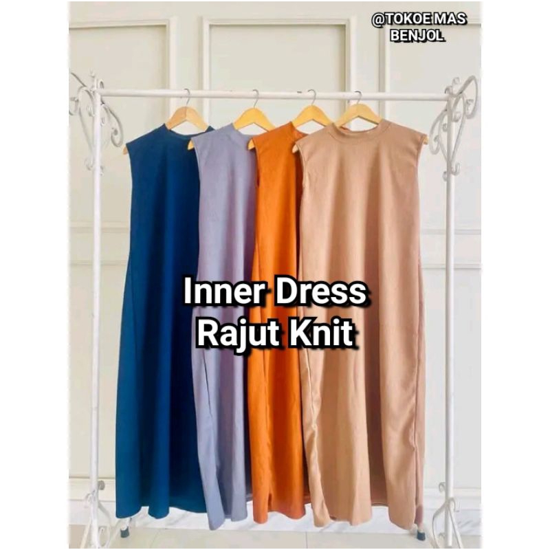 TMB✨ RAJUT KNIT INNER DRESS/INNER DRESS/INNER SPAN/INNER DRESS PANJANG/INNER DRESS RAJUT KNIT