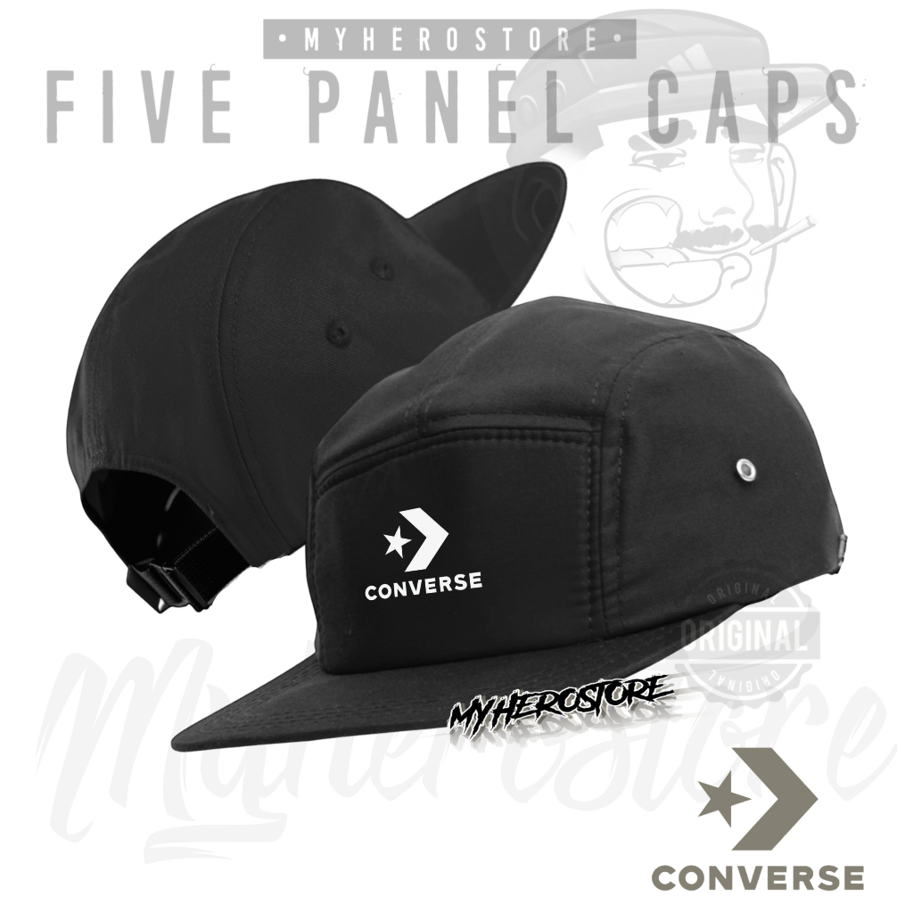 CONVERSE I Topi 5 Panel ll Five Panel Caps ll Topi Pria dan Wanita Dewasa ll Bahan lembut dan Sablon