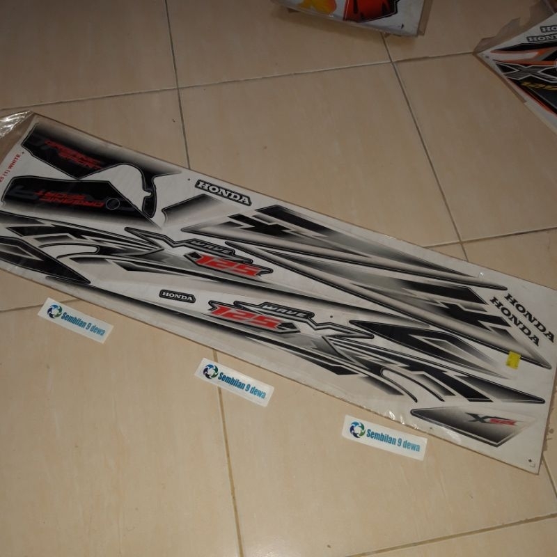 striping wave x 125 thailand putih REVO 100 bahan kodak thailand