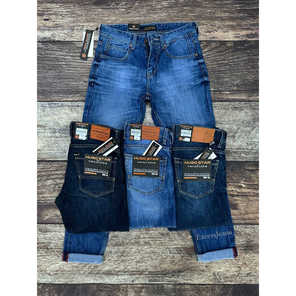 Hugostar Celana Denim Pria NonStretch 13Oz 27-32