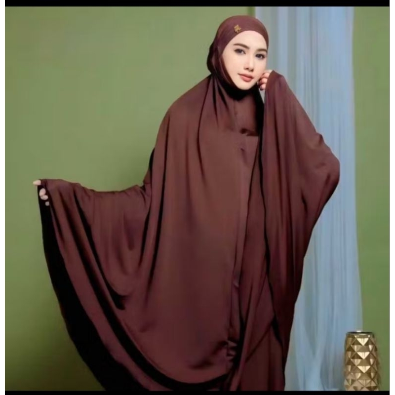 mukena jersey jumbo premium/mukena terbaru 2024/mukena katun rayon premium/mukena traveling 2 in 1 r