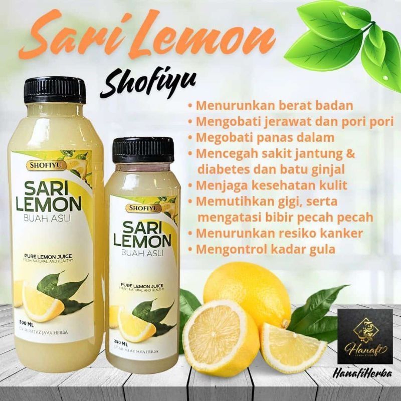 

Sari Lemon Shofiyu 250ml | Panas Dalam | Menurunkan Berat Badan | Memutihkan Gigi | Jerawat Hilang..