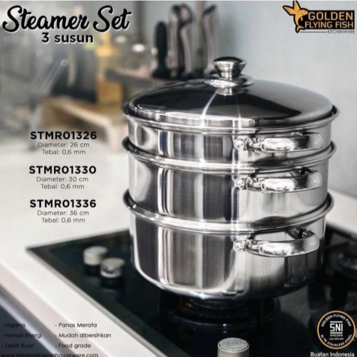 Steamer Stainless Golden Flying Fish -Kukusan Stainles - LangsengSusun