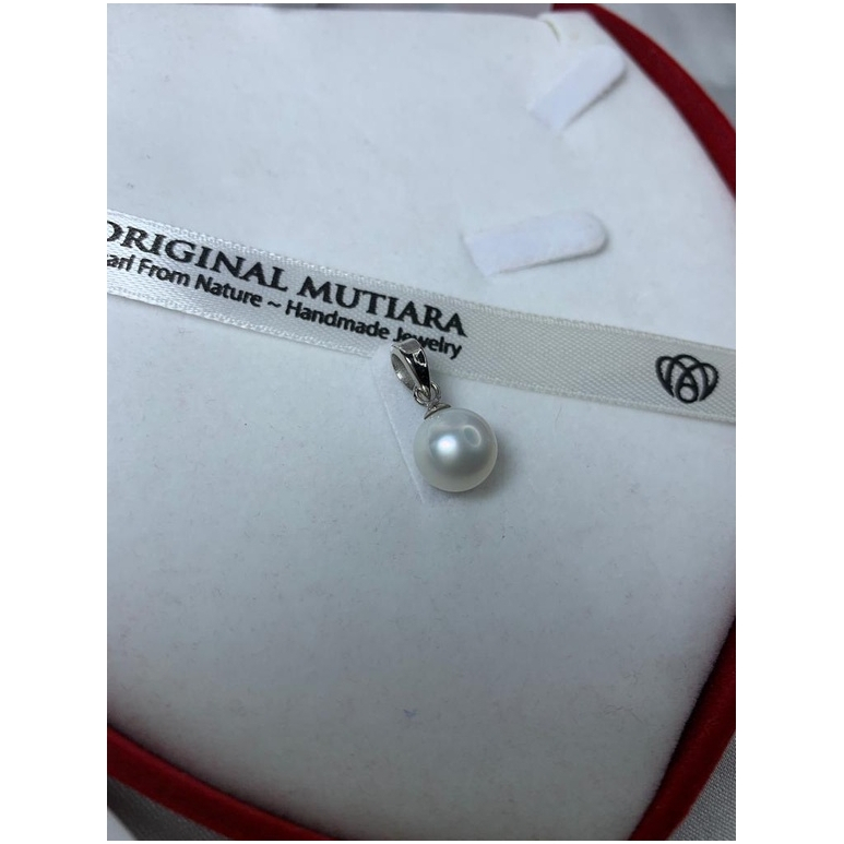 Liontin Emas Putih Mutiara Laut Putih - LMPS 1