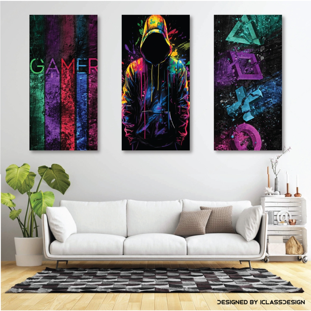 HIASAN DINDING GAMER 15X30 CM POSTER KAYU WALL AESTHETIC ID189