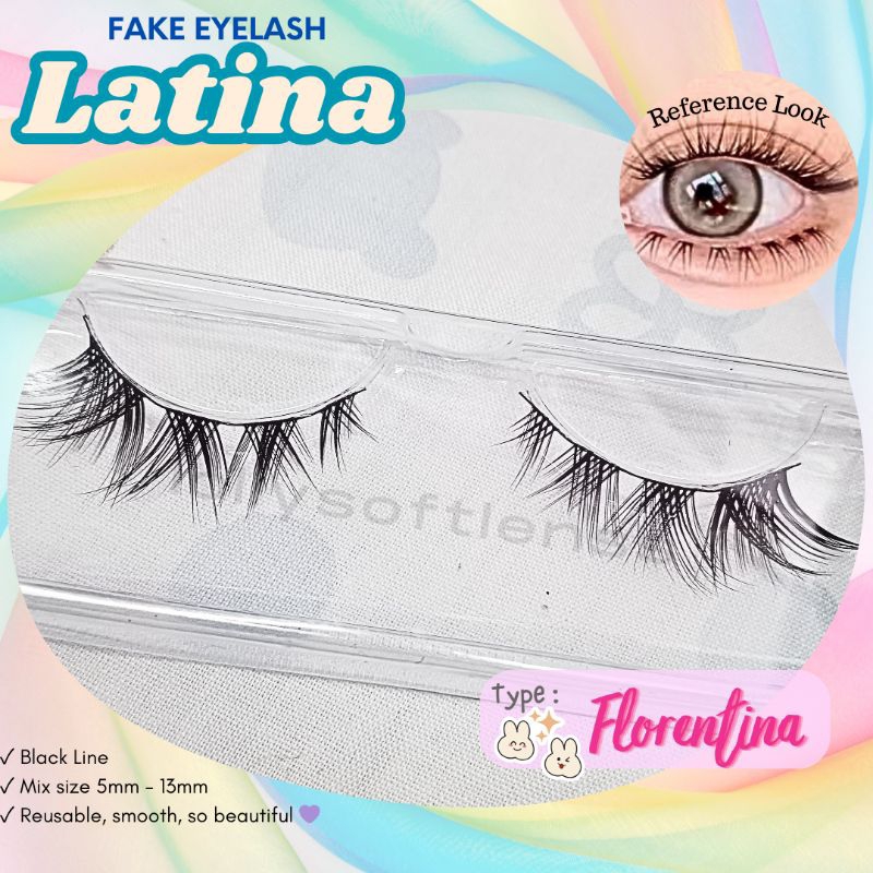 [Lolly Softlens] Latina Eyelash Bulu Mata Latina Style Cat Eye Foxy Eyes