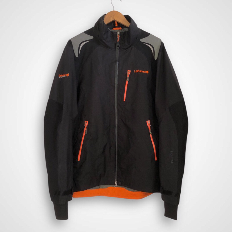 Jaket Lafuma Goretex Pro Shell High Waterproof Anti Air Full Size XL Hitam Gorpcore Outdoor