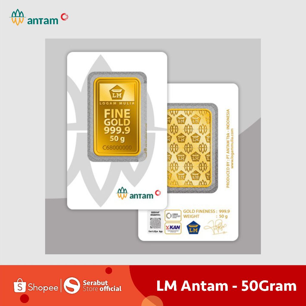 Logam Mulia (LM) Antam Press - 50Gram