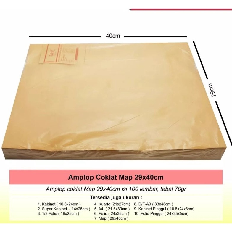 

ASWHS4983 Amplop Coklat Map Garan 1 pcs