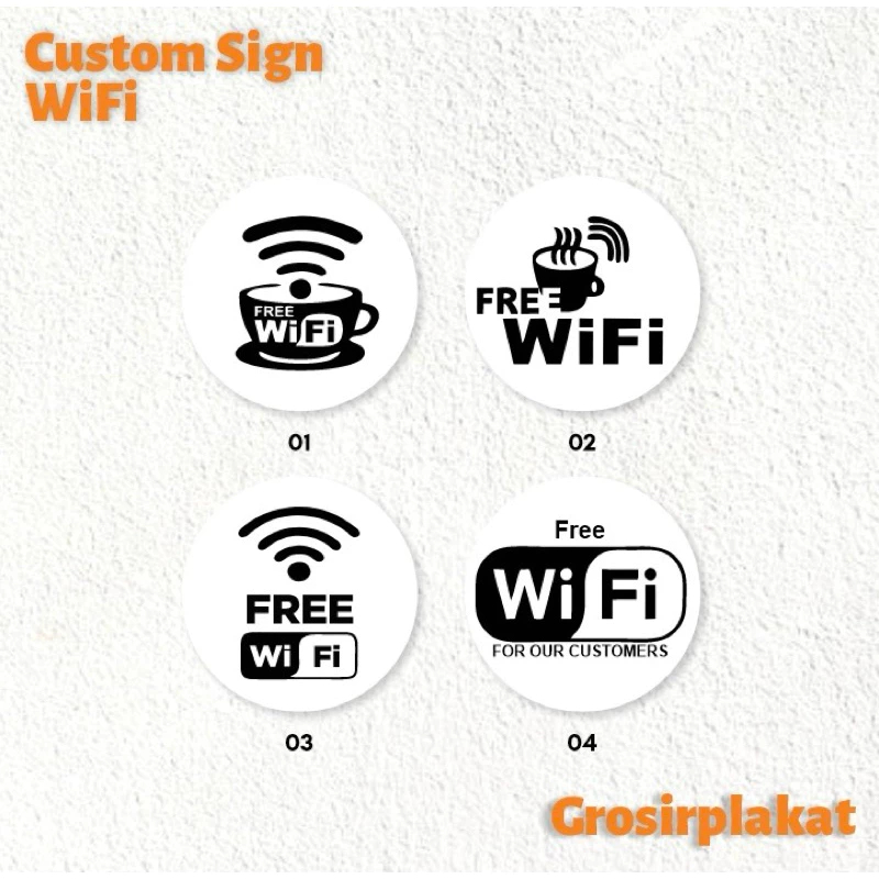 

✅COD, Papan Akrilik Free Wi Fi bentuk bulat | Sign Acrylic Custom Free Design
