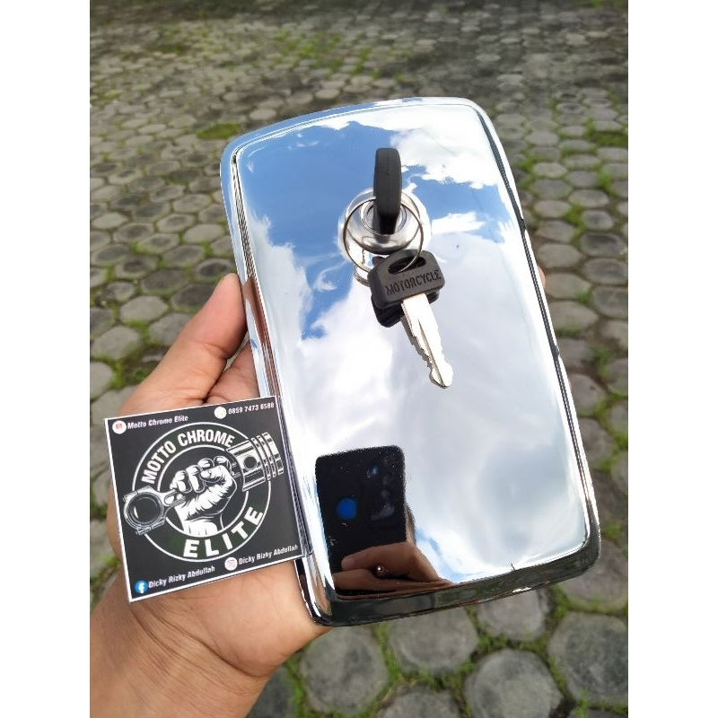 TUTUP TANGKI GL100 SUDAH CHROME COVER TANGKI GL 100 CROM CHROME